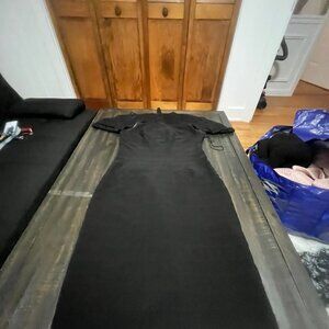 Adrianna Papell Black Cocktail Dress – Size 6, Elegant & Formal